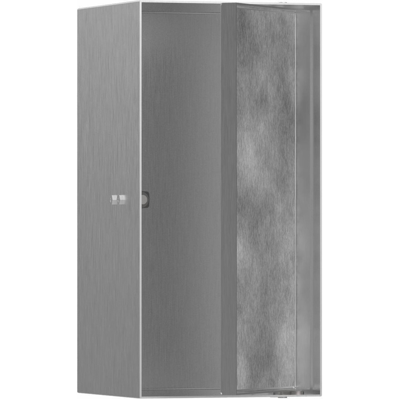 XtraStoris Rock Wall Niche with Tileable Door 12″x 6″x 5.5″ – Brushed Stainless Steel 56088800 Hansgrohe