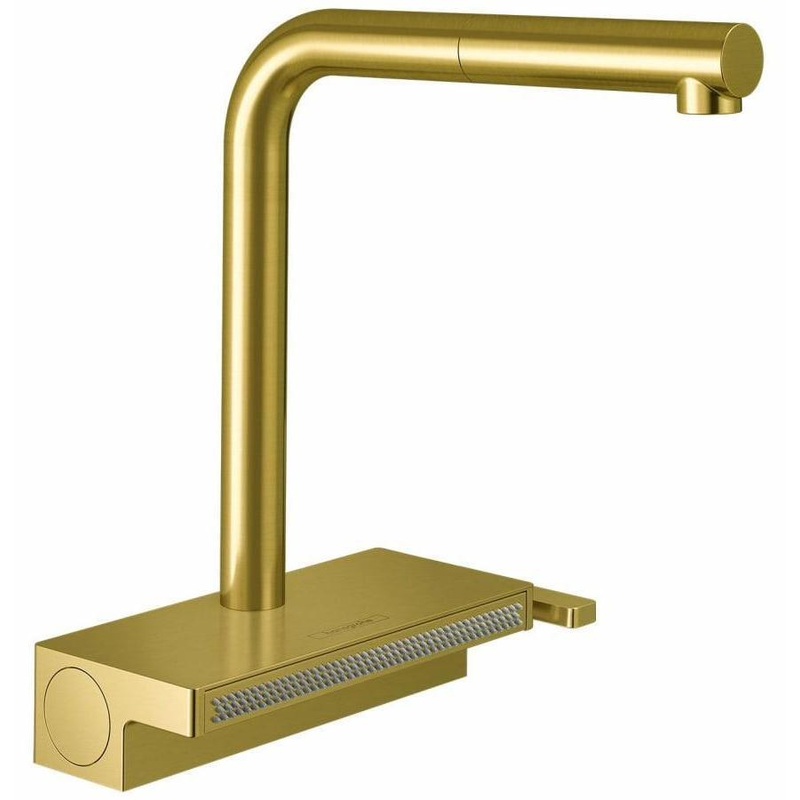 Aquno Select Kitchen Faucet With Pullout Spray – Brushed Gold Optic 73836251 Hansgrohe
