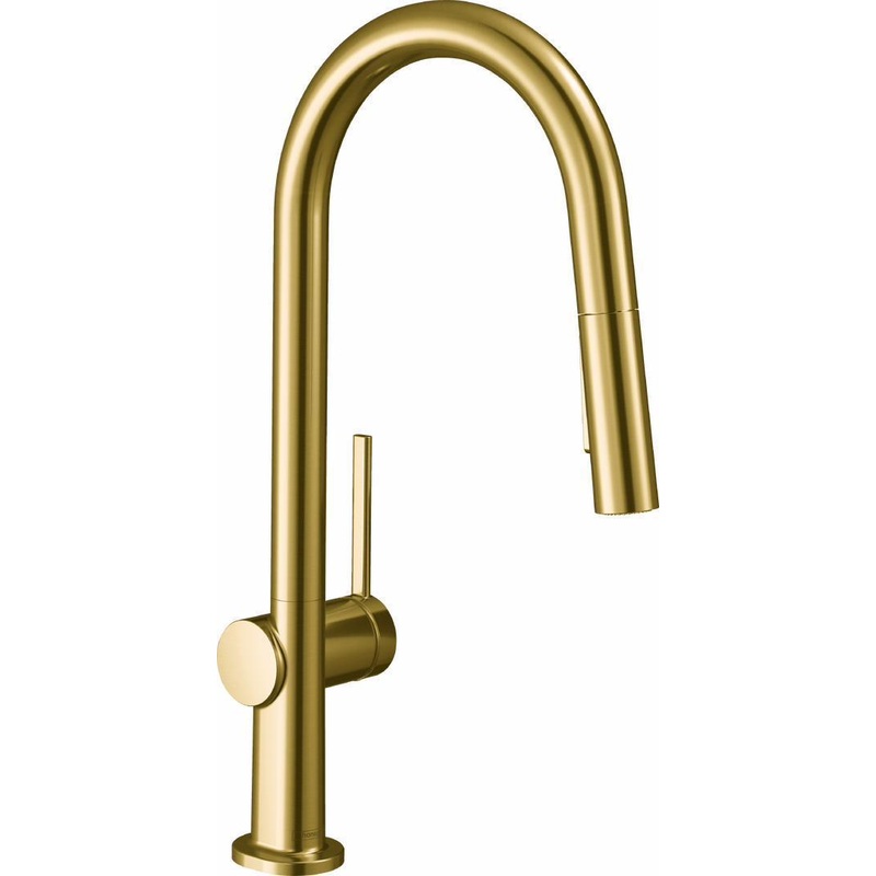 Talis N Kitchen Faucet With Pulldown Spray – Brushed Gold Optic 72846251 Hansgrohe