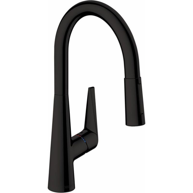 Talis S Kitchen Faucet with Pulldown Spray – Matte Black 72813671 Hansgrohe