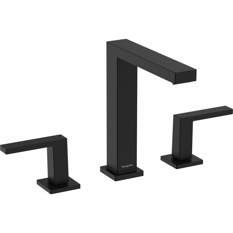 Tecturis E 150 Widespread Bathroom Faucet – Matte Black 73031671 Hansgrohe