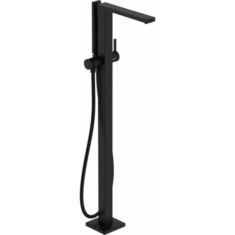Tecturis E Freestanding Tub Filler Trim with Hand Shower – Matte Black 73445671 Hansgrohe