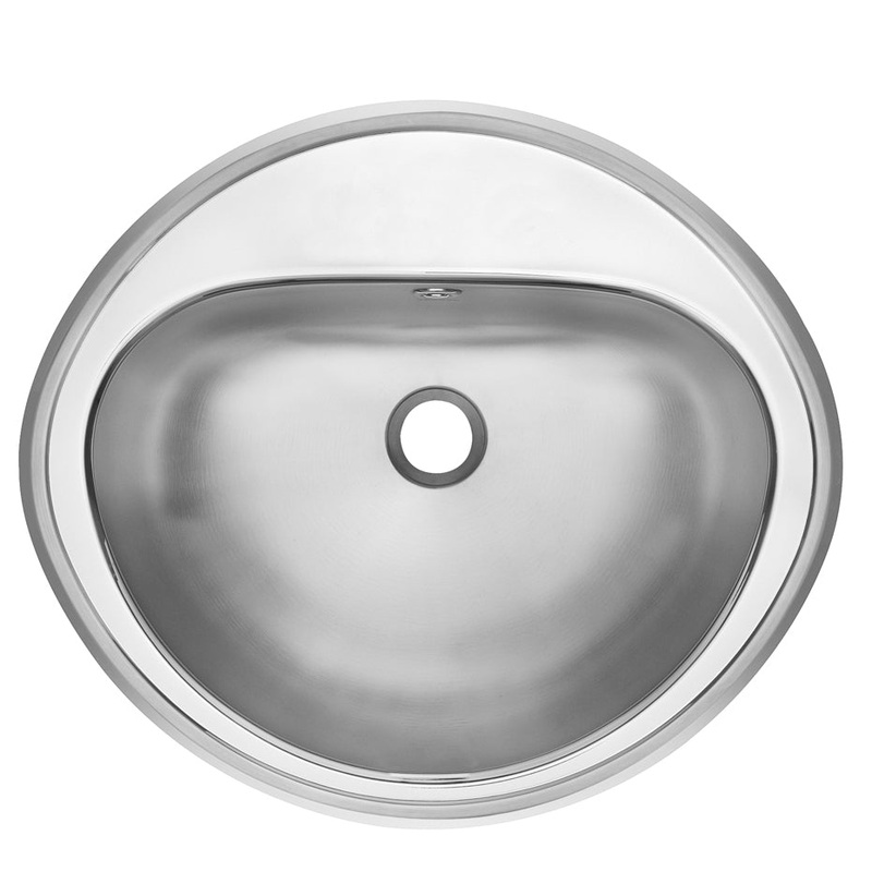1-Hole Drop-In Bathroom Sink – Stainless Steel OV1619-5-1 Franke