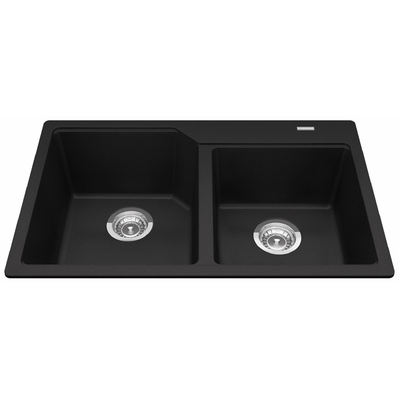 Urban 30-11/16″ Granite 1.5 Bowl Drop-In Kitchen Sink – Matte black MGCM2031-9MBK Kindred