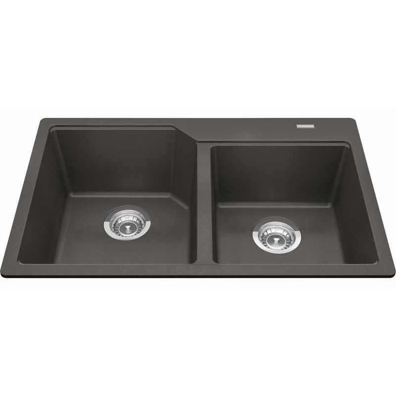 Urban 30-11/16″ Granite 1.5 Bowl Drop-In Kitchen Sink – Slate grey MGCM2031-9SLG Kindred