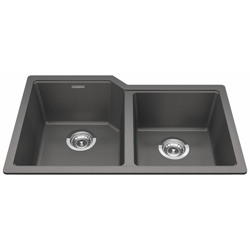 Urban 30-11/16″ Granite 1.5 Bowl Undermount Kitchen Sink – Stone grey MGC2031U-9SG Kindred