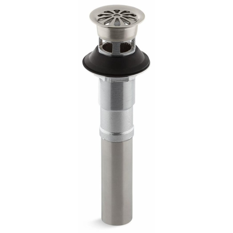Bathroom Sink Grid Drain With Overflow – Vibrant Brushed Nickel 7129-A-BN Kohler