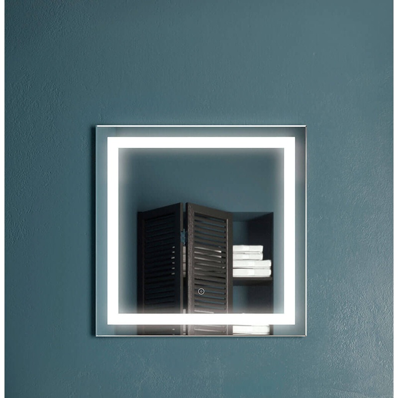 Effect 24″ x 24″ Illuminated Bathroom Mirror with Touch Switch MR1662-500-001 Kalia