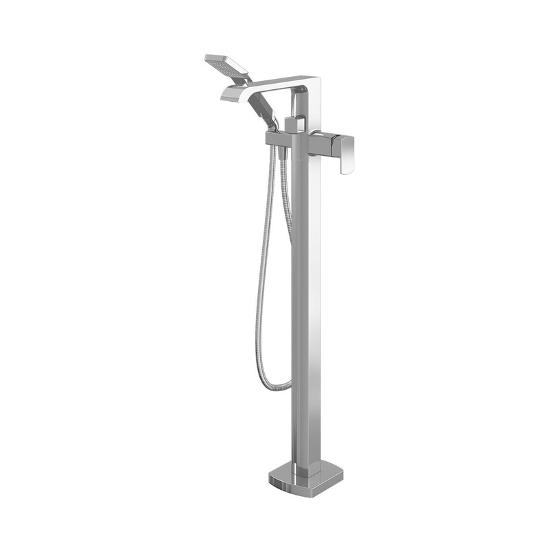 Sobrio Pressure Balance Floor Mount Tub Filler with Handshower Trim – Chrome BF1862-110 Kalia