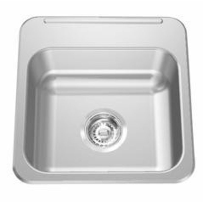15-1/8″ 2-Hole 1 Bowl Drop-In Kitchen Sink – Stainless Steel ALBS1306P-1-2 Franke