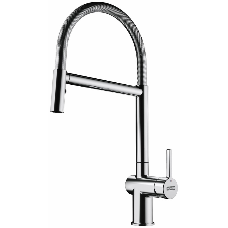 Active Semi-Pro Kitchen Faucet with Spring Pulldown Spray – Polished chrome ACT-SP-CHR Franke