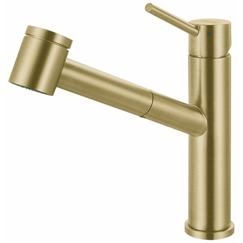 Steel Kitchen Faucet With Pullout Spray – Gold STL-PO-GLD Franke