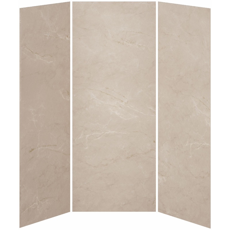 36 x 36 x 36 3-Panel Shower Wall Kit for Alcove Installation – Mineral 520 Gloss WA2009-520-001 Kalia