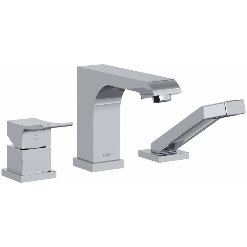 Zendo 3-Piece Roman Tub Filler with Hand Shower – Chrome ZO10C RIOBEL