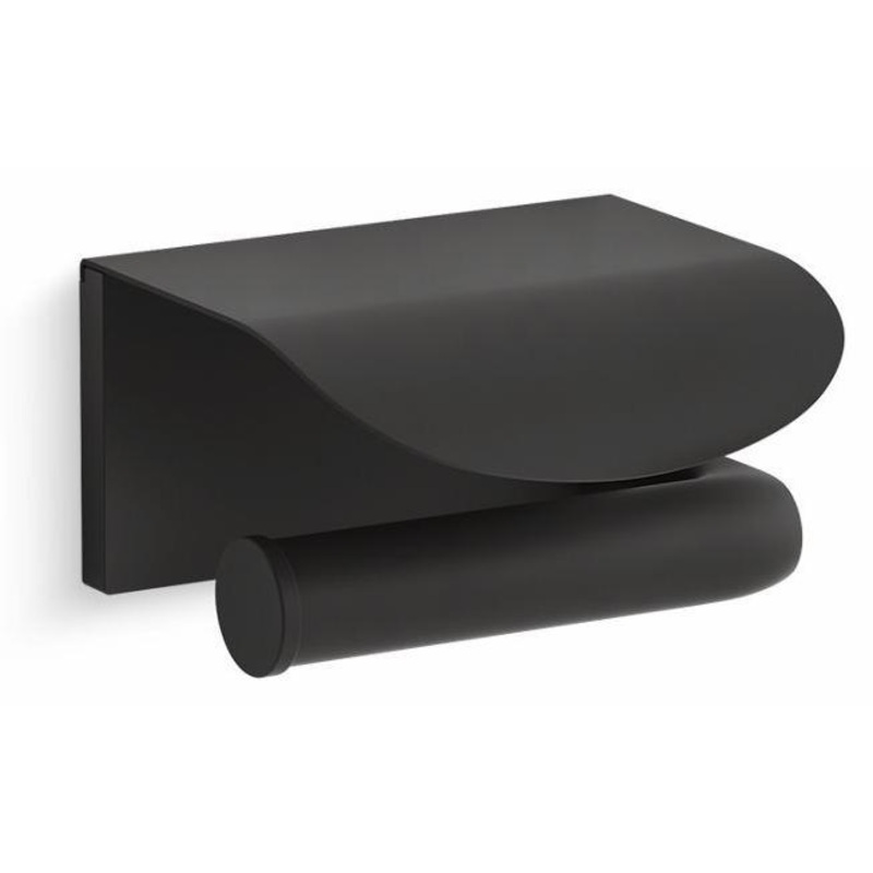 AVIDCOVERED TOILET PAPER HOLDER – Matte Black 97503-BL Kohler