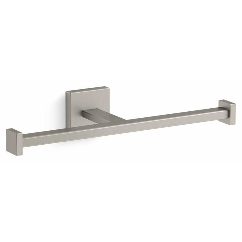 Square Double Toilet Paper Holder – Vibrant Brushed Nickel 23288-BN Kohler