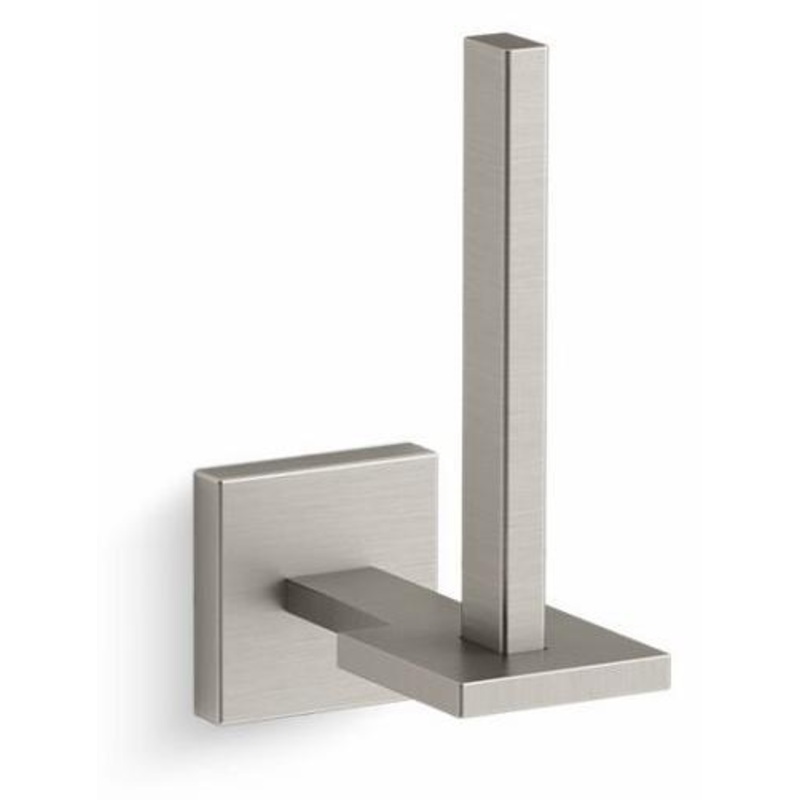 SQUARE VERTICAL TOILET TISSUE HOLDER – Vibrant Brushed Nickel 23289-BN Kohler