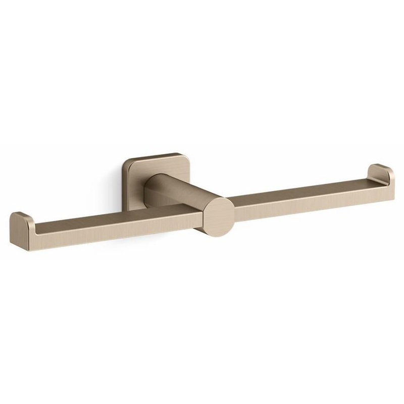 PARALLEL DOUBLE TOILET TISSUE HOLDER – Vibrant Brushed Bronze 21897-BV Kohler