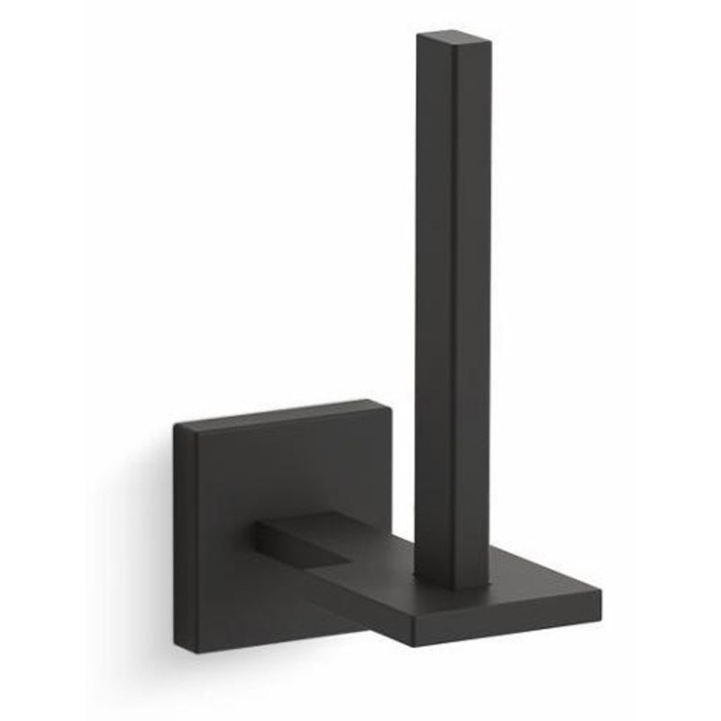 SQUARE VERTICAL TOILET TISSUE HOLDER – Matte Black 23289-BL Kohler