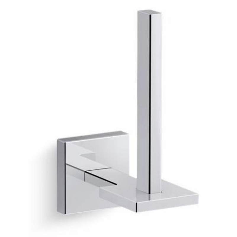 SQUARE VERTICAL TOILET TISSUE HOLDER – Polished Chrome 23289-CP Kohler