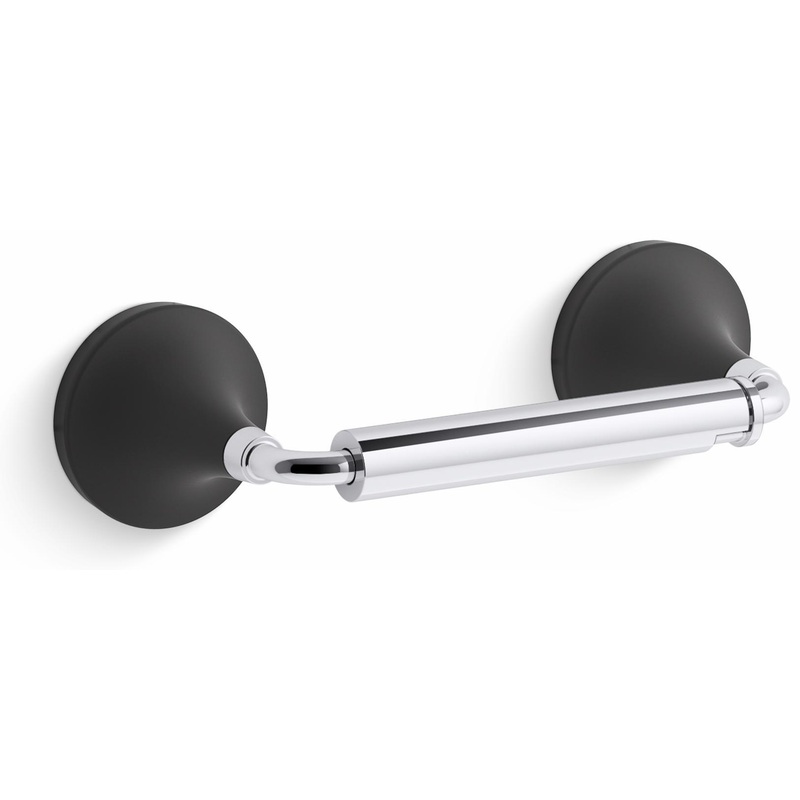 Tone Pivoting Toilet Paper Holder – Polished Chrome With Matte Black 27429-CBL Kohler