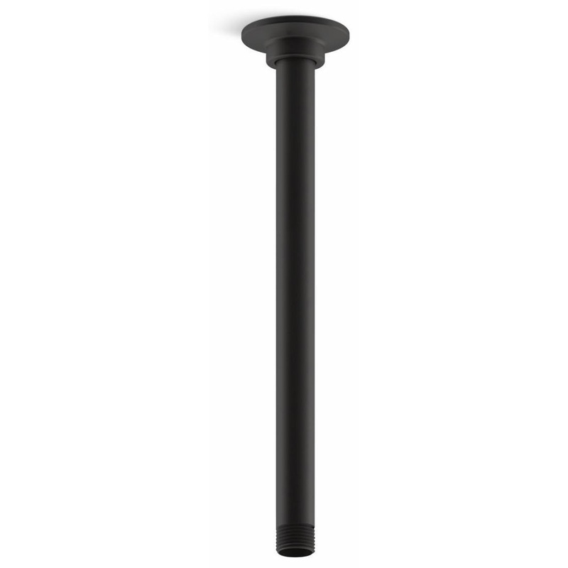 12″ 1-Function Rainhead Arm and Flange – Matte Black 7392-BL Kohler