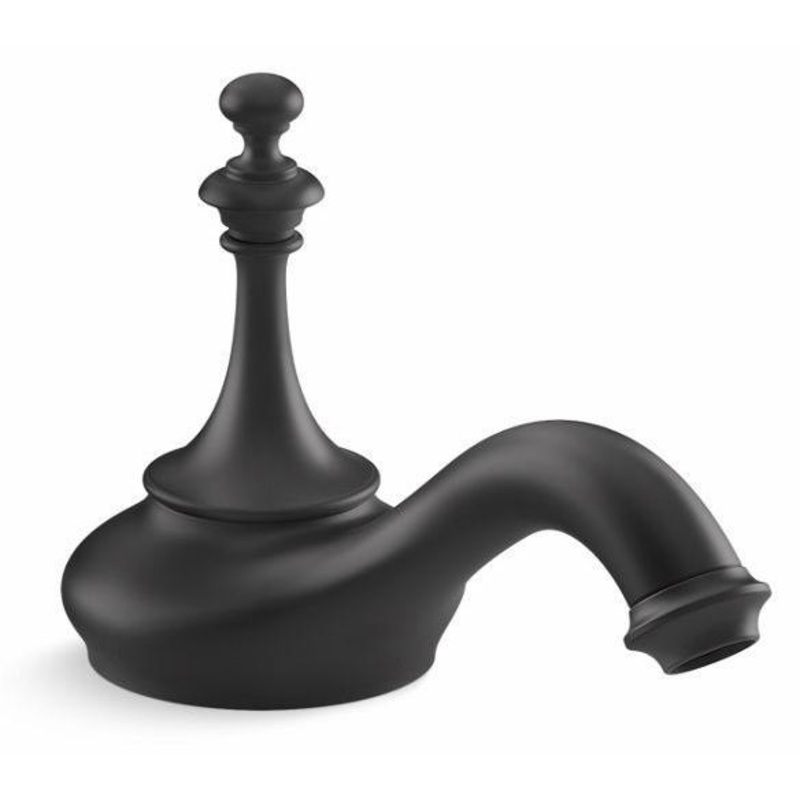 Artifacts Widespread Bathroom Faucet Spout Tea Design 1.2 GPM (Less Handles) – Matte Black 72758-BL Kohler