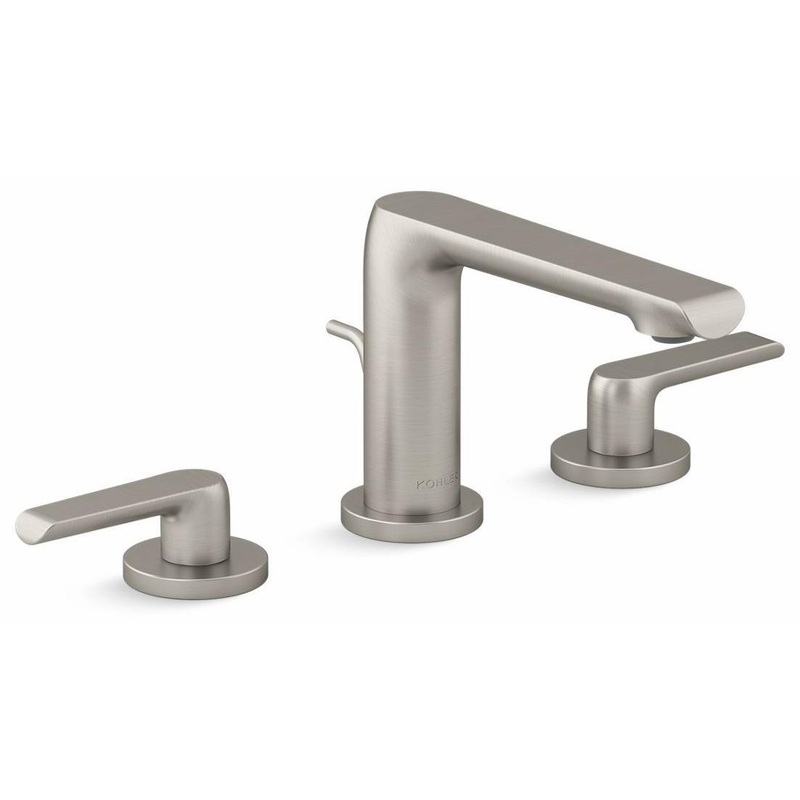 Avid Widespread Bathroom Faucet 0.5 GPM – Vibrant Brushed Nickel 97352-4N-BN Kohler