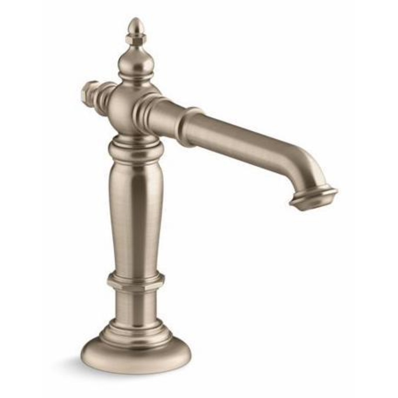 Artifacts Widespread Bathroom Faucet Spout Column Design 1.2 GPM (Less Handles) – Vibrant Brushed Bronze 72760-BV Kohler