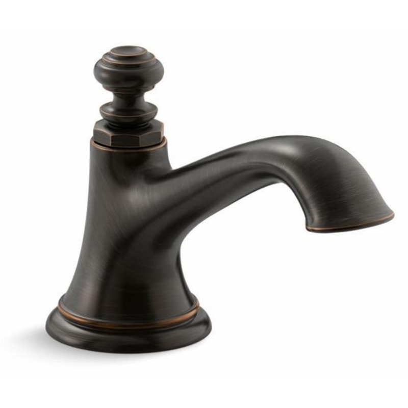 Artifacts Widespread Bathroom Faucet Spout Bell Design 1.2 GPM (Less Handles) – Oil-Rubbed Bronze 72759-2BZ Kohler