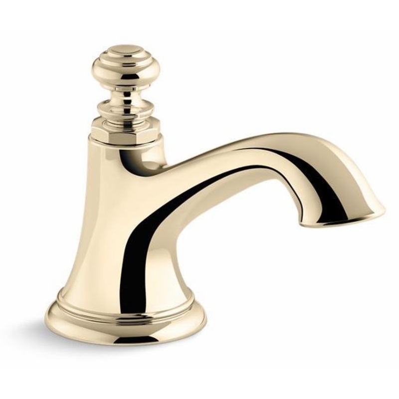 Artifacts Widespread Bathroom Faucet Spout Bell Design 1.2 GPM (Less Handles) – Vibrant French Gold 72759-AF Kohler