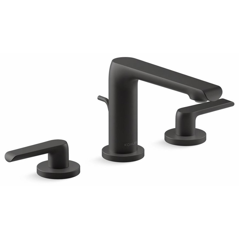Avid Widespread Bathroom Faucet 1.2 GPM – Matte Black 97352-4-BL Kohler