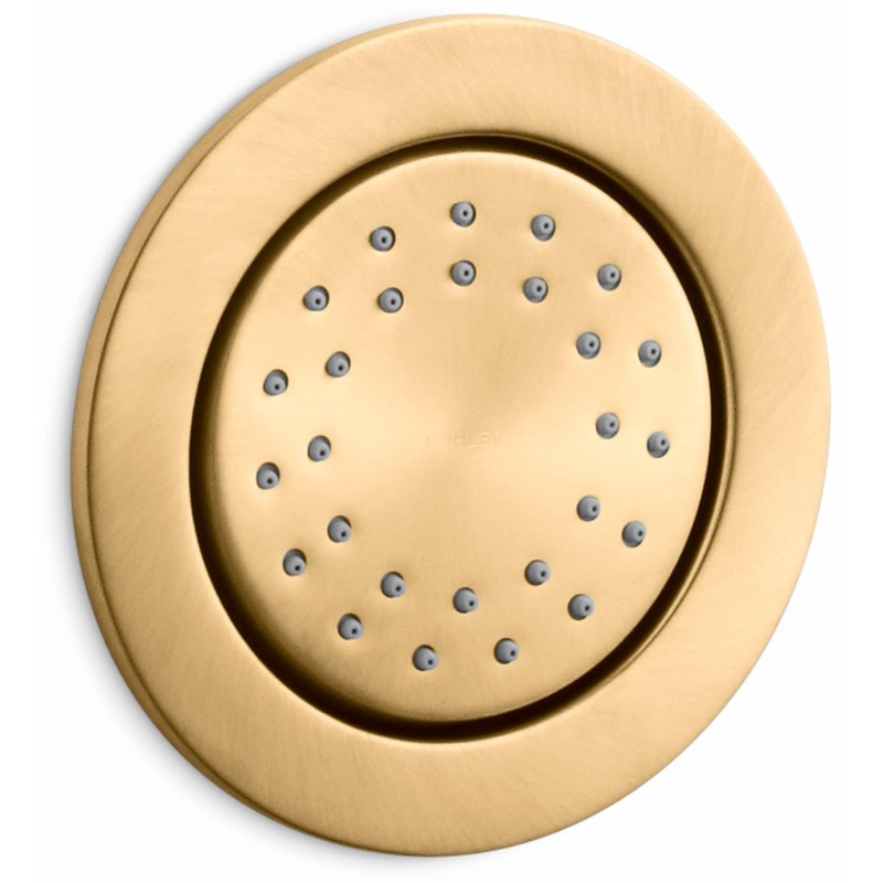 WaterTile Round 27-Nozzle Body Spray – Vibrant Brushed Moderne Brass 77119-2MB Kohler