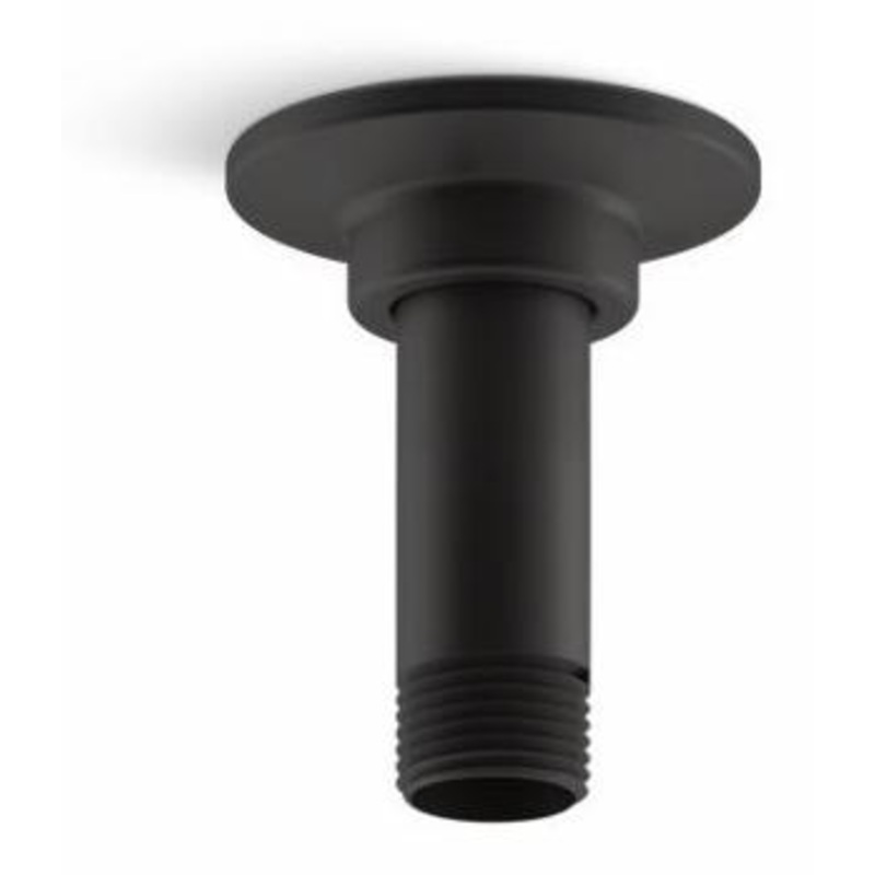 3″ 1-Function Rainhead Arm and Flange – Matte Black 7396-BL Kohler