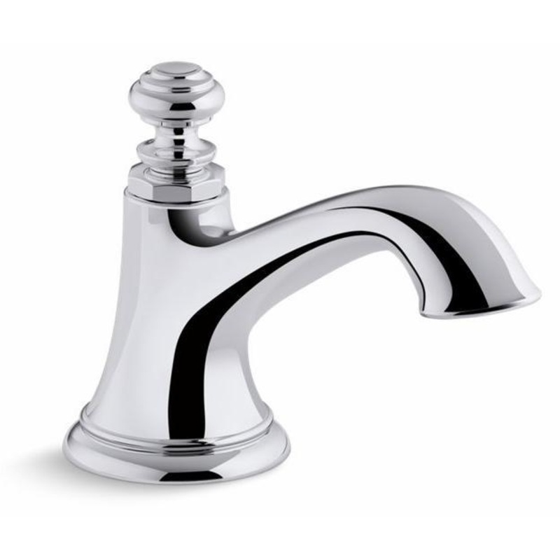 Artifacts Widespread Bathroom Faucet Spout Bell Design 1.2 GPM (Less Handles) – Polished Chrome 72759-CP Kohler