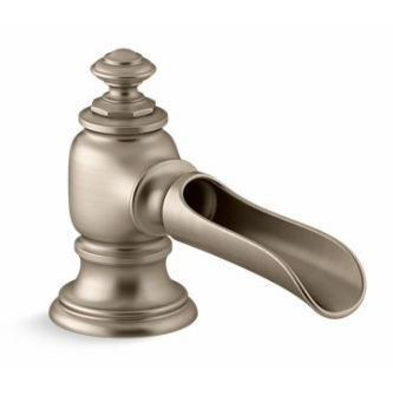 Artifacts Widespread Bathroom Faucet Spout Flume Design 1.2 GPM (Less Handles) – Vibrant Brushed Bronze 72761-BV Kohler