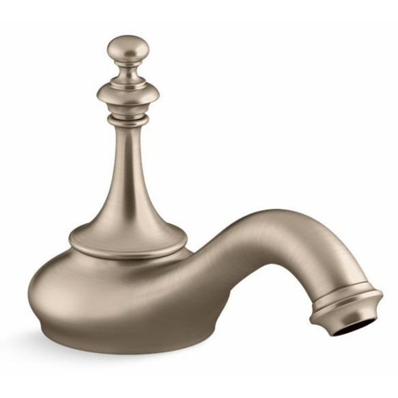 Artifacts Widespread Bathroom Faucet Spout Tea Design 1.2 GPM (Less Handles) – Vibrant Brushed Bronze 72758-BV Kohler