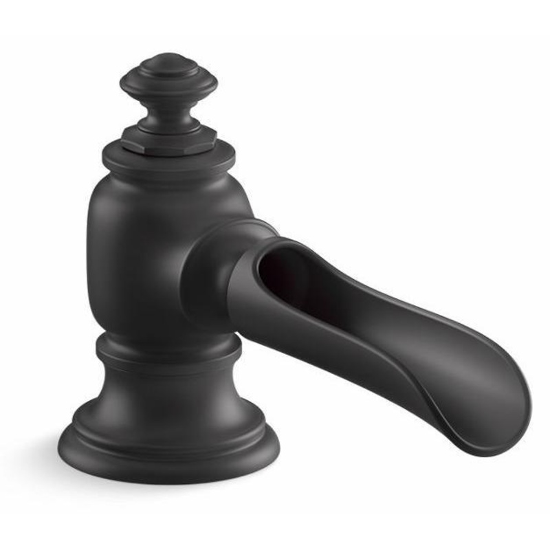 Artifacts Widespread Bathroom Faucet Spout Flume Design 1.2 GPM (Less Handles) – Matte Black 72761-BL Kohler