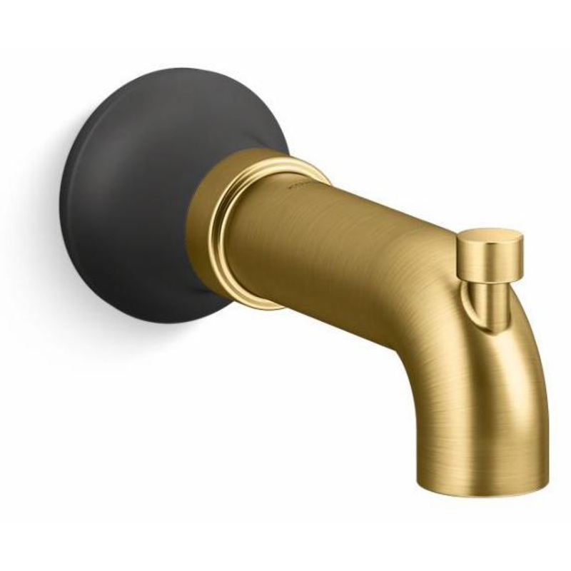 Tone Tub Spout With Diverter – Matte Black With Moderne Brass 27422-BMB Kohler