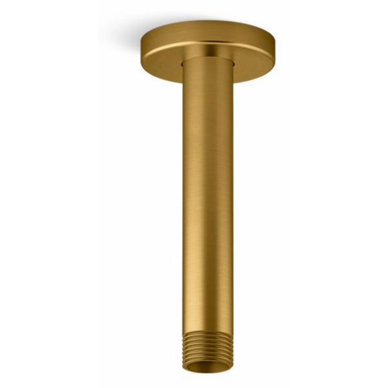 Statement 6″ 1-Function Rainhead Arm and Flange – Vibrant Brushed Moderne Brass 26320-2MB Kohler