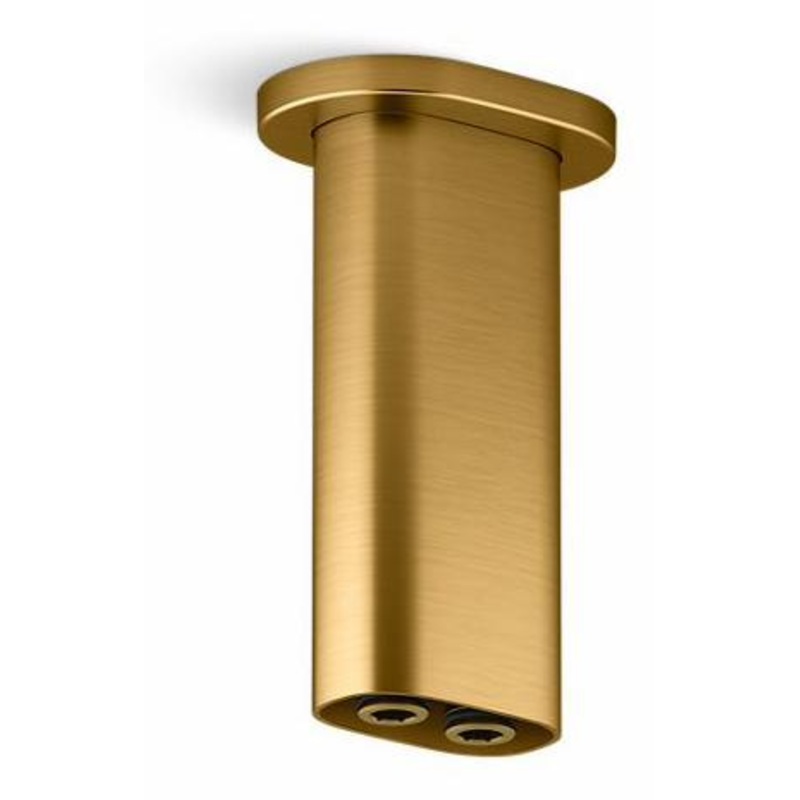 Statement 5″ 2-Function Rainhead Arm and Flange – Vibrant Brushed Moderne Brass 26325-2MB Kohler