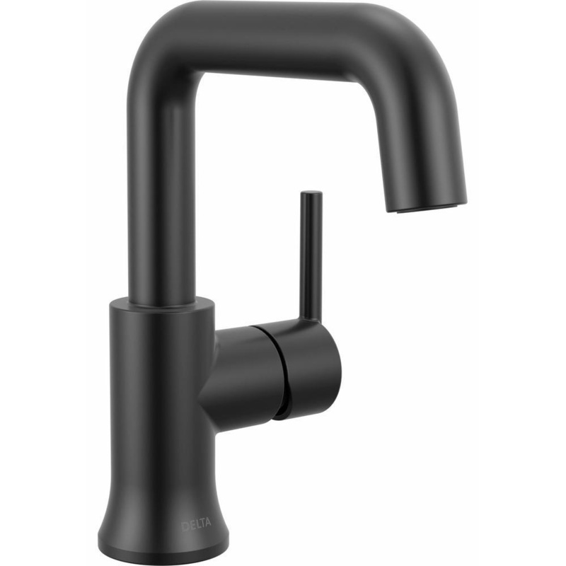 Trinsic Single Hole Bathroom Faucet – Matte Black 554HAR-BL-DST Delta