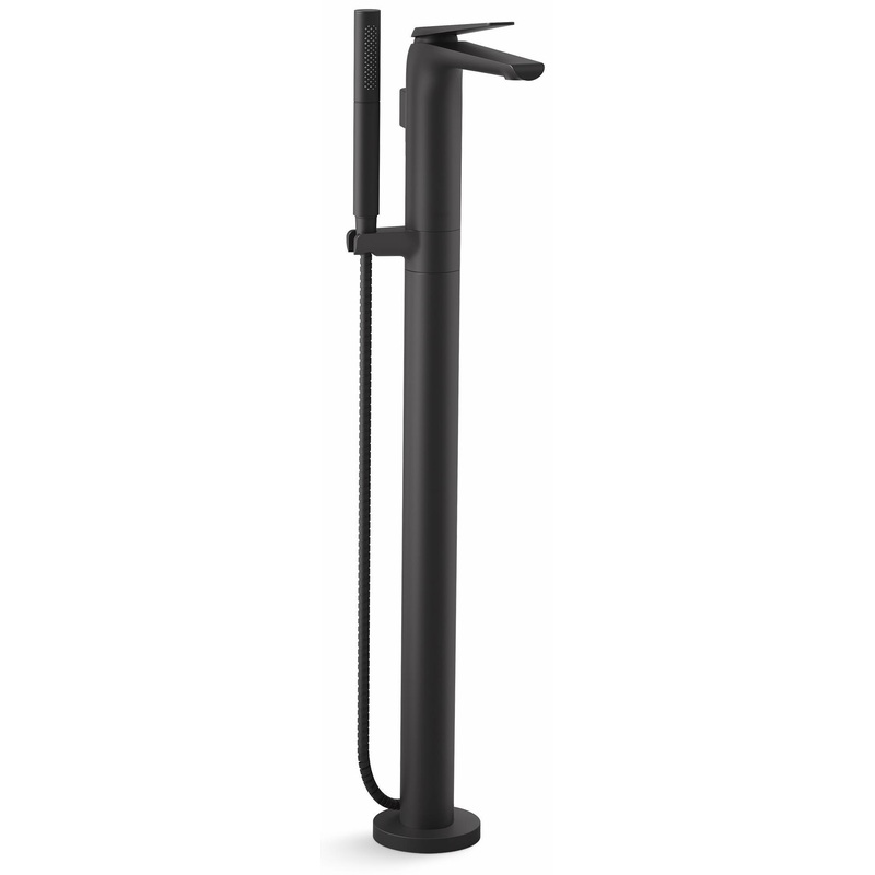 Avid Floor Mount Tub Filler Trim – Matte Black T97367-4-BL Kohler