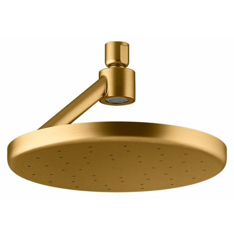 Statement Open Rain Iconic 9″ 1-Function Rainhead 1.75 GPM – Vibrant Brushed Moderne Brass 26301-G-2MB Kohler
