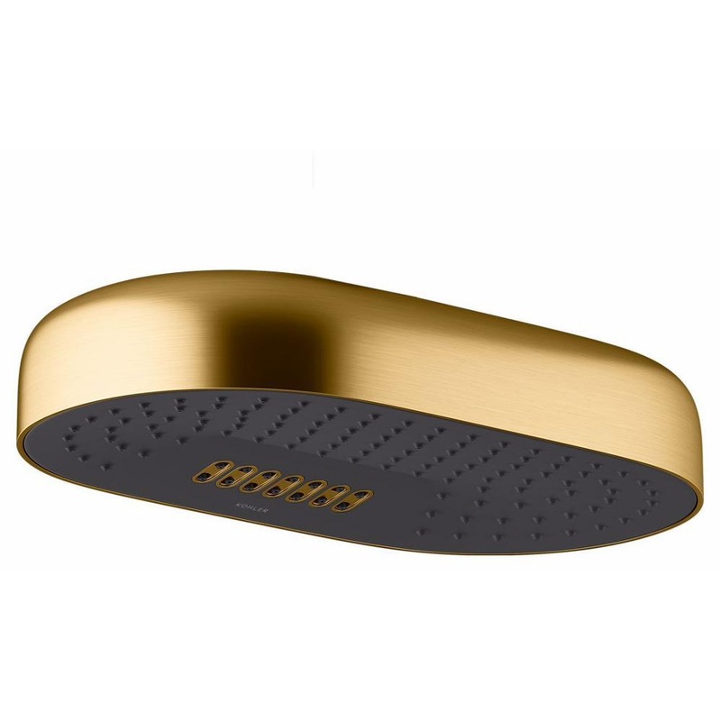 Statement 14″ 2-Function Rainhead 2.5 GPM – Vibrant Brushed Moderne Brass 26295-2MB Kohler