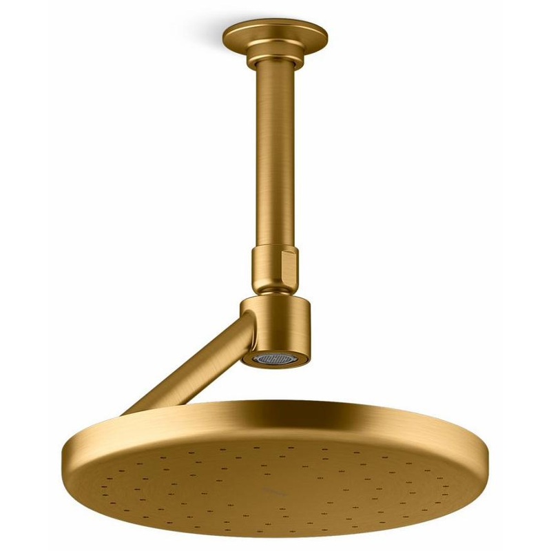 Statement Open Rain Iconic 1-Function Rainhead 2.5 GPM – Vibrant Brushed Moderne Brass 26301-2MB Kohler