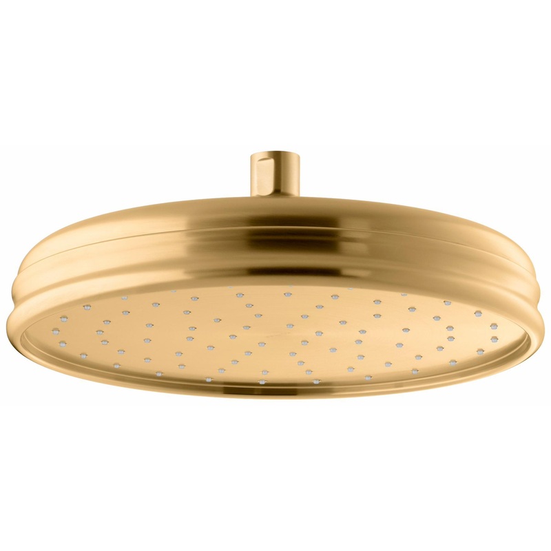 Traditional 10″ 1-Function Rainhead 2.5 GPM – Vibrant Brushed Moderne Brass 13693-2MB Kohler