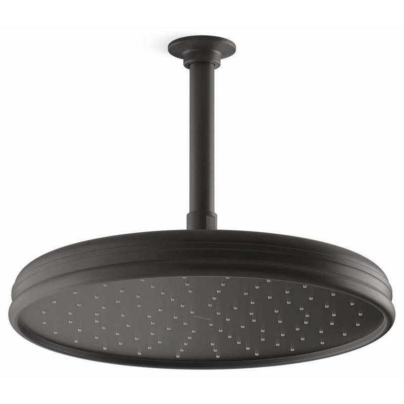 Traditional 12″ 1-Function Rainhead 2.5 GPM – Matte Black 13694-BL Kohler