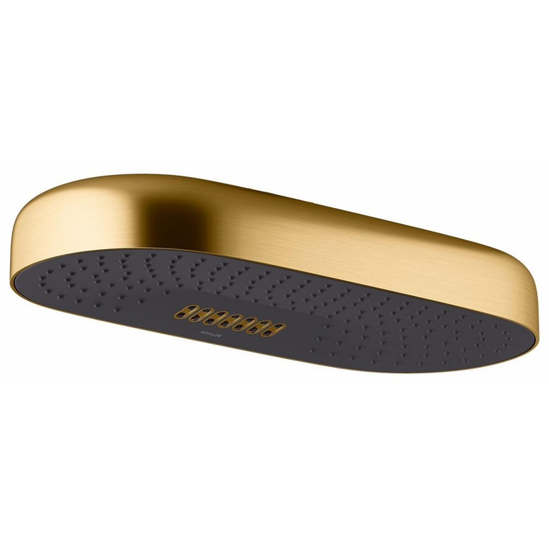 Statement 18″ 2-Function Rainhead 2.5 GPM – Vibrant Brushed Moderne Brass 26297-2MB Kohler