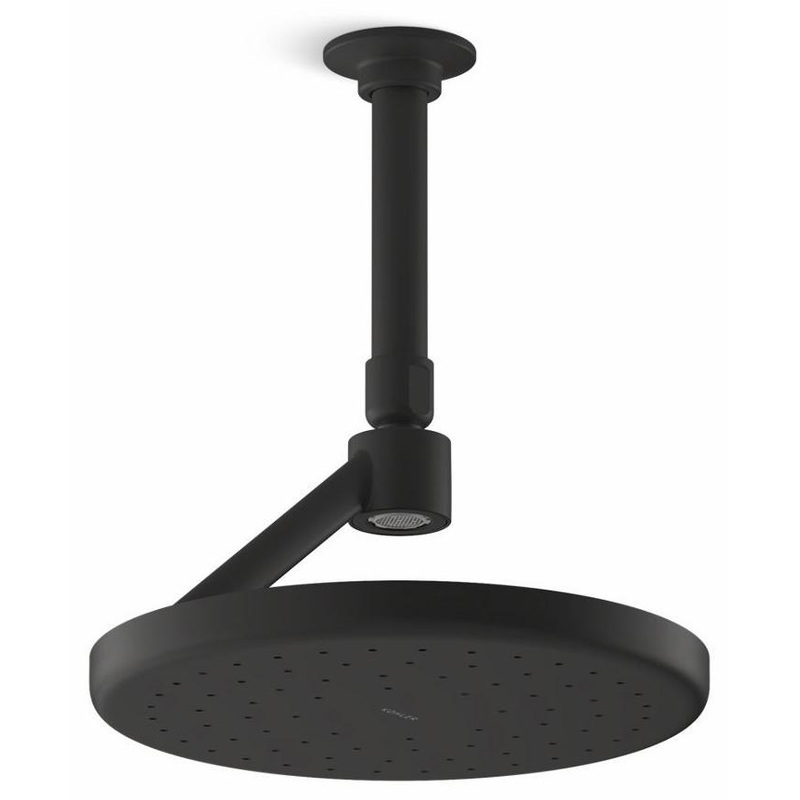 Statement Open Rain Iconic 1-Function Rainhead 2.5 GPM – Matte Black 26301-BL Kohler